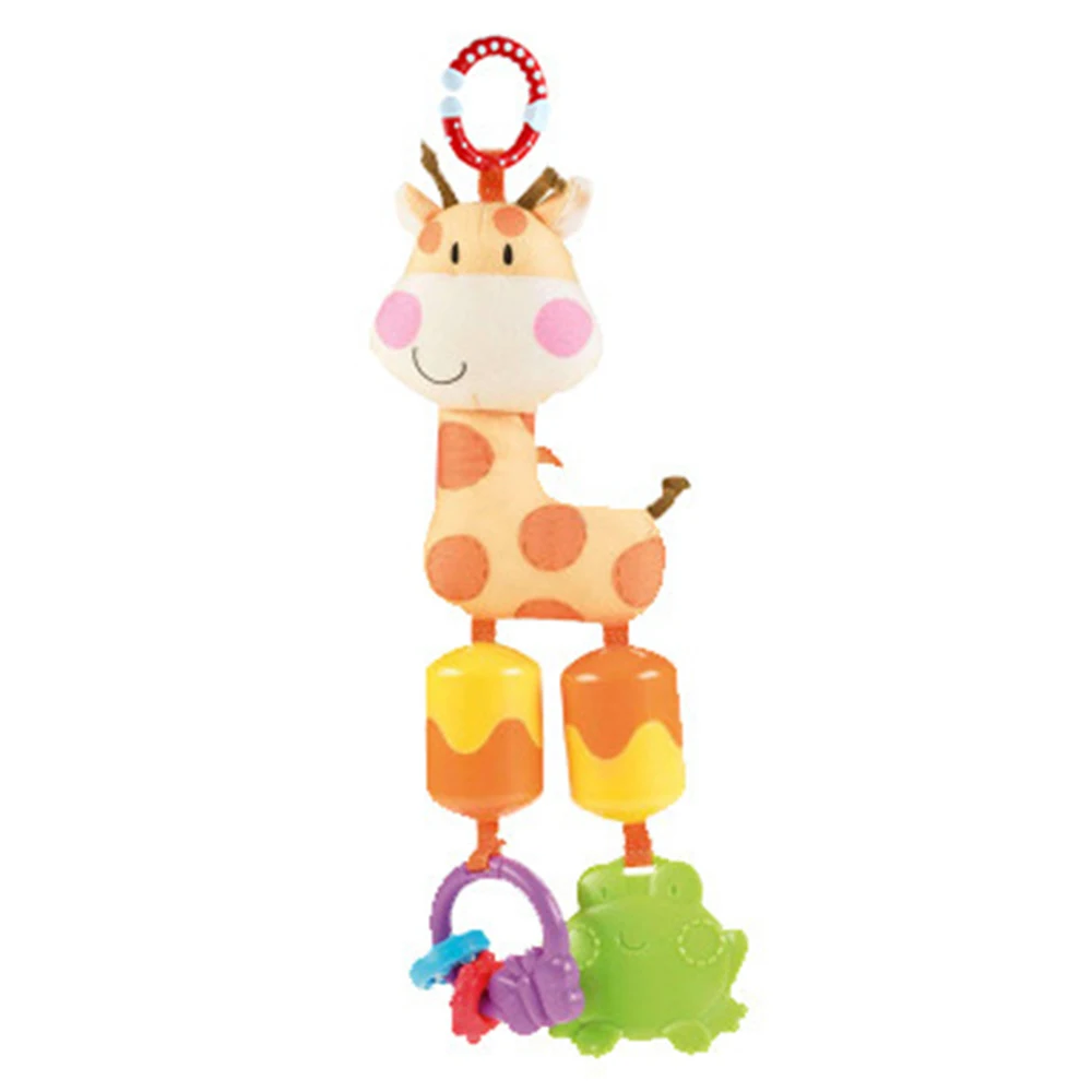 Cute Kawaii Giraffe Wapiti Zebra Doll Pram Decor Windbell Tooth Gum Juguetes Intelligence Development Toys for Baby 0-12 Months