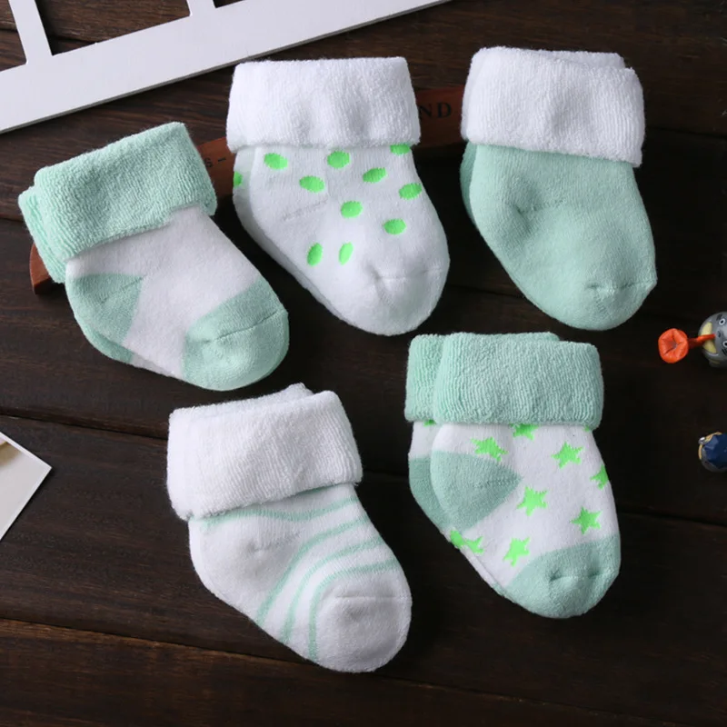 Kiddien'aime-Chaussettes coordonnantes unisexes pour bébé, lot de 5 paires, en coton, pour garçon et fille de 0 à 12 mois, bon marché, MT