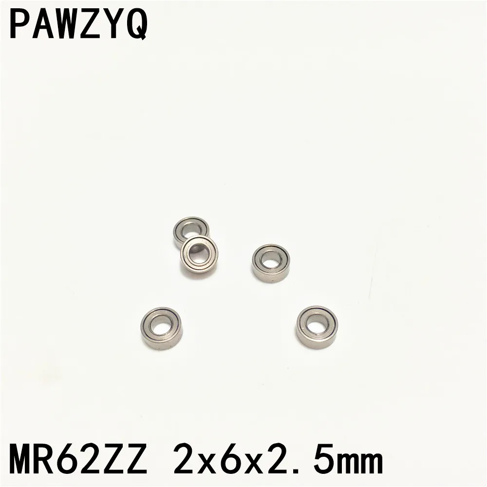 100pcs MR62ZZ MR62 2Z 2x6x2.5mm Deep Groove Ball Bearing Metal Shielded Miniature Bearings