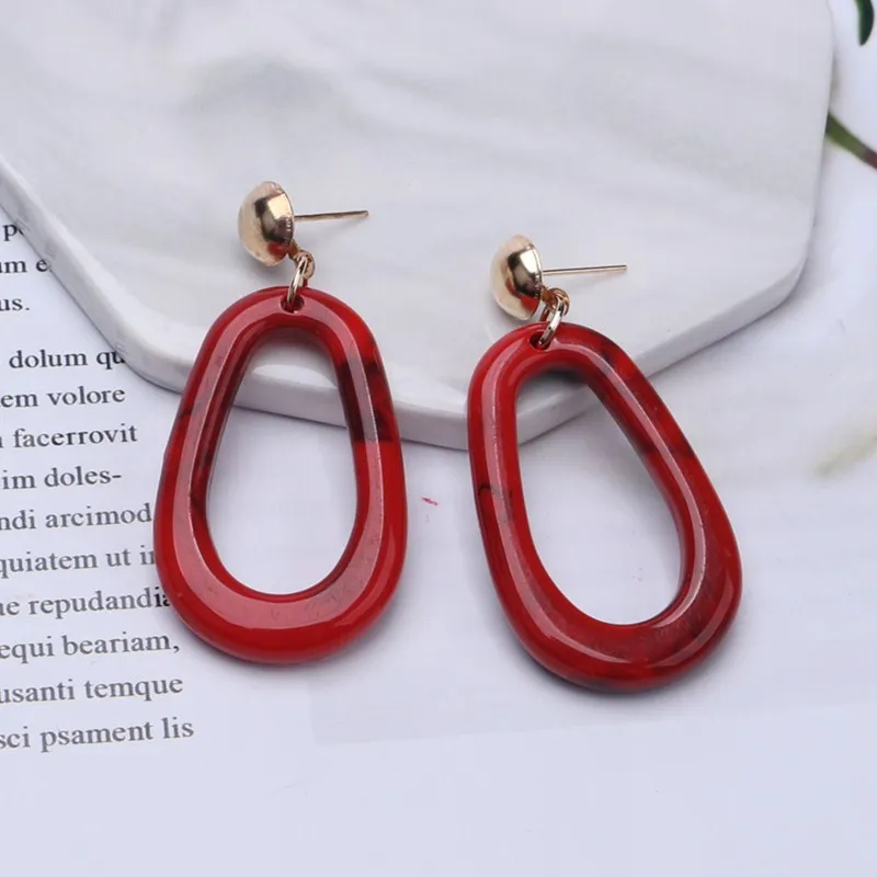 2024 New Arrivals Women\'s Hot Fashion Maxi Statement DIY Geometric Hollow Water Drop Egg shape Drop Earrings For Women Jewelry