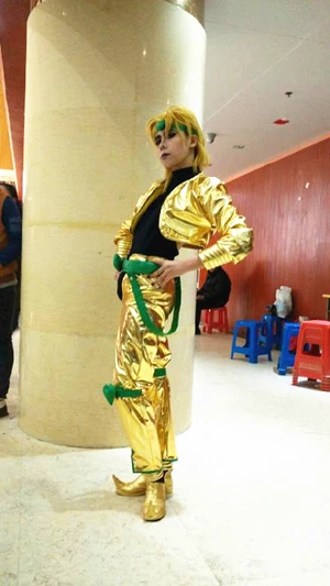 movie Dio Brando Cosplay Costume yelloe glod costume (not shoes) image 3
