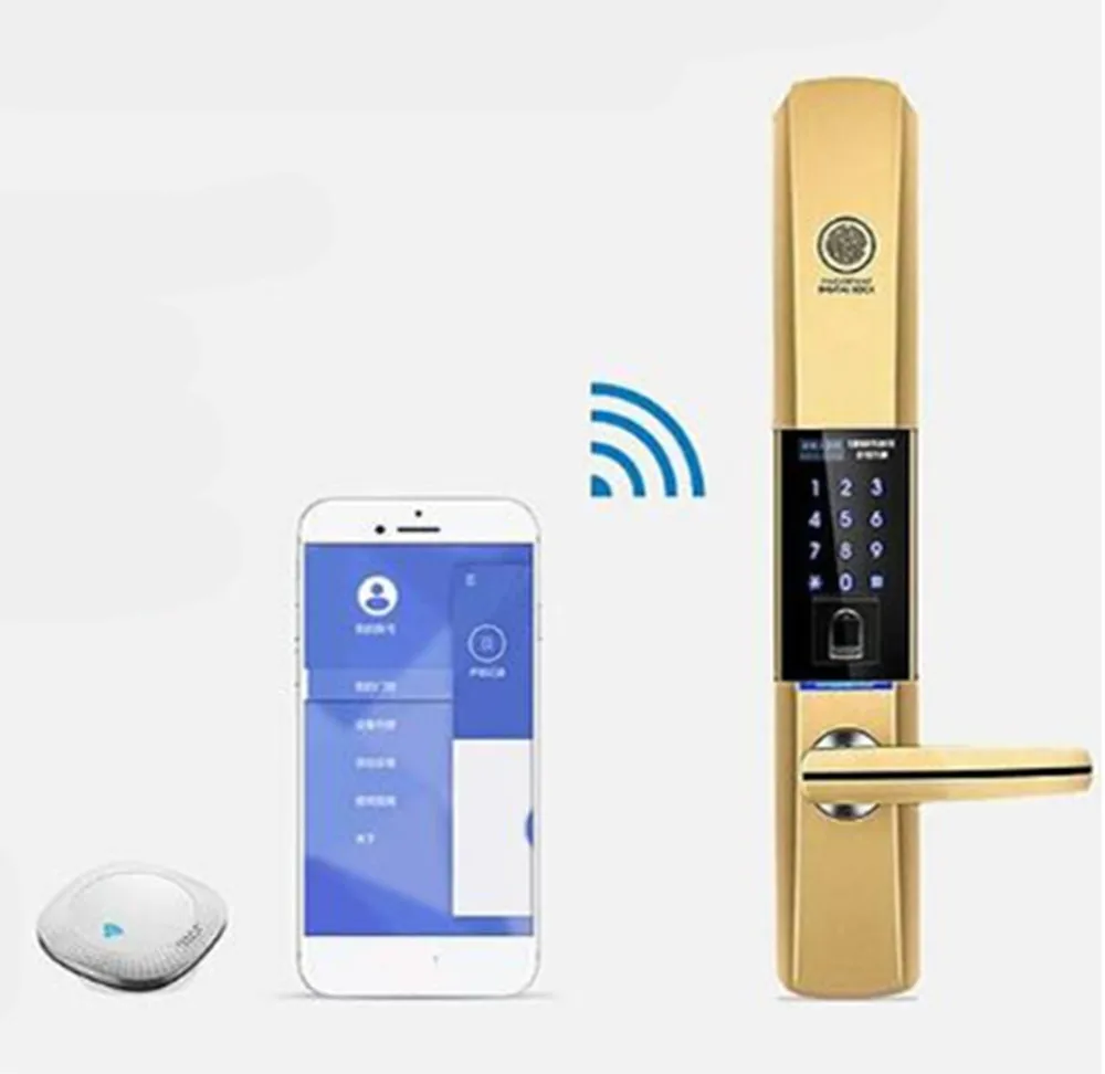 APP Remote Control Fingerprint /Password/RFID Card Access Control Lock