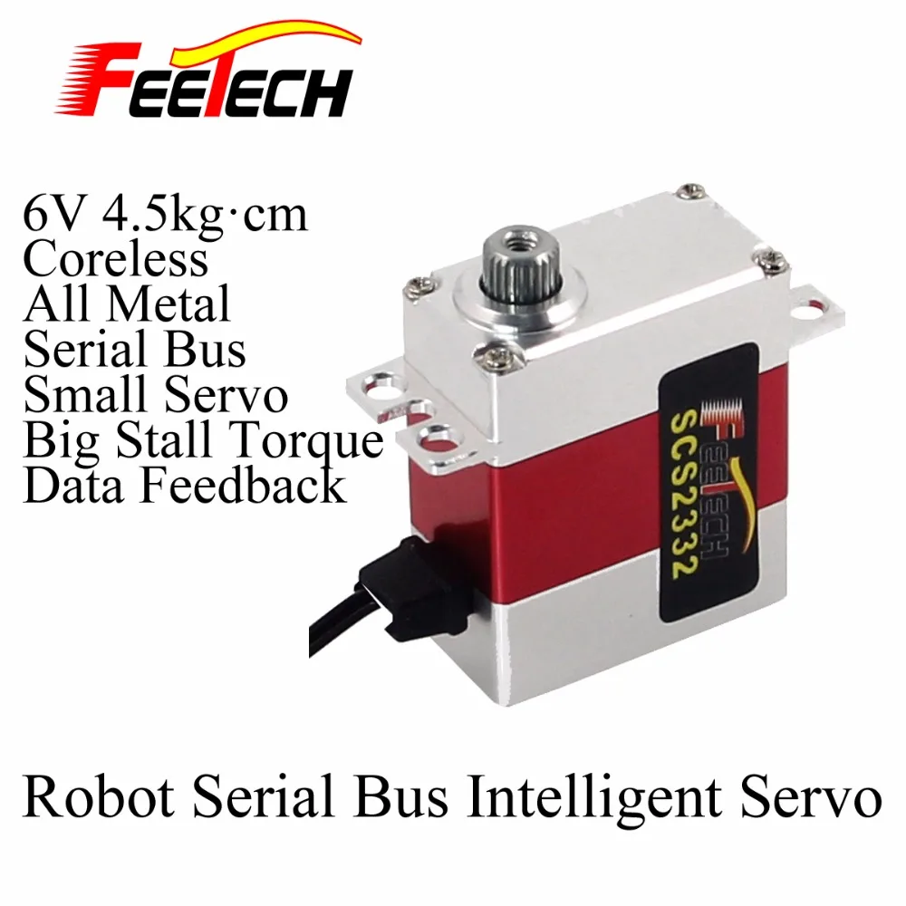 

Robot Serial Bus Intelligent Servo, Feetech SCServo2332 , small 6V 4.5kg cm Torque, All Metal, Coreless, Data Feedback Function