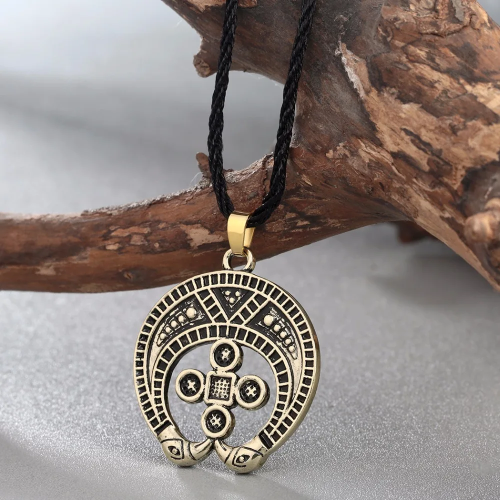 Cxwind Slavic Charm Raven Pendant Necklace Lunnitsa Antique Jewelry Fashion Men Pagan Amulet Charm Ckoker Pendant Collier