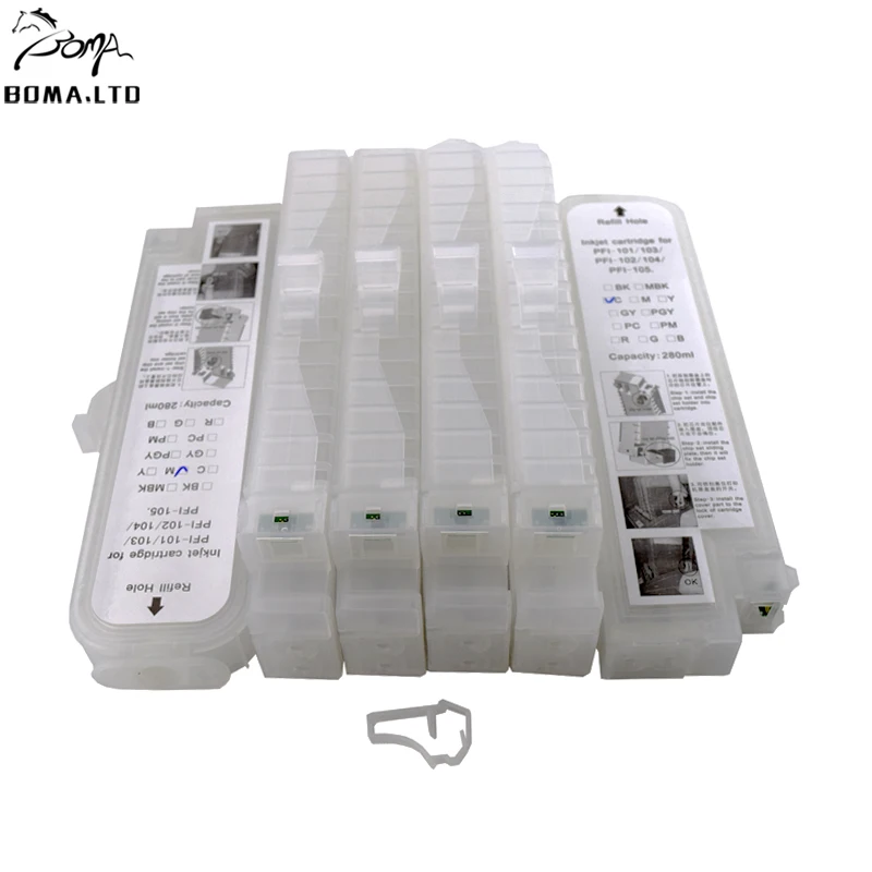 

6 Pieces 280ml For Canon PFI 107 PFI107 Refillable Ink Cartridge For Canon IPF670 IPF680 IPF685 IPF770 IPF780 IPF785 770 670 680