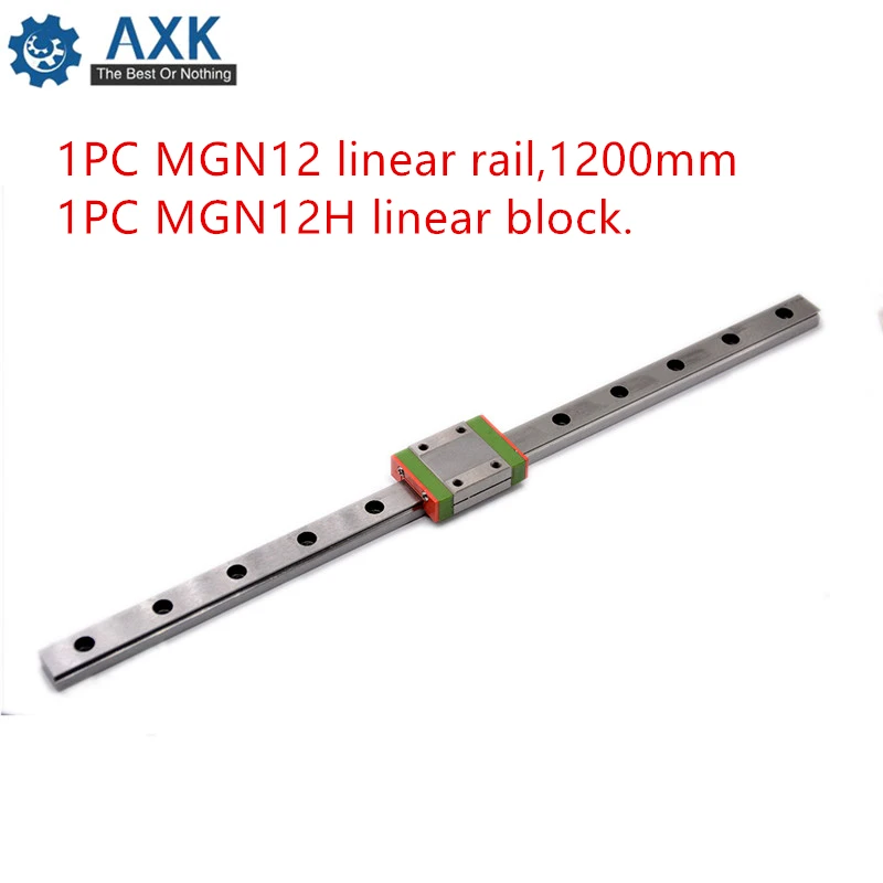 Linear Carriage Rail 3d Printer Part Guide Axk Kossel For 12mm 1200mm Mgn12 Set Cnc A Axis Mini Mgn12h Long 55cm X 5cm (21.65in