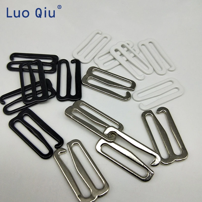 Painted silver type 9 metal bar Buckles clips for Lingerie Adjustment accessories DIY belt buckle garment 50 pcs/lot 20mm