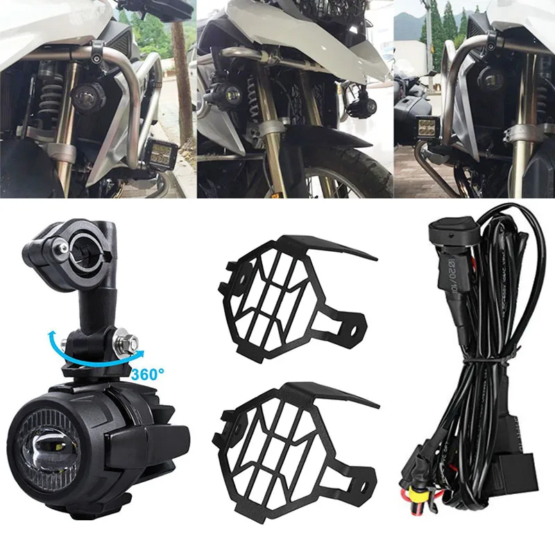 Auxiliary Fog Lights 40W LED Assembly Combo Motocycle For BMW R1200GS ADV F800GS R1100GS Motorbike Safety Driving Lamp