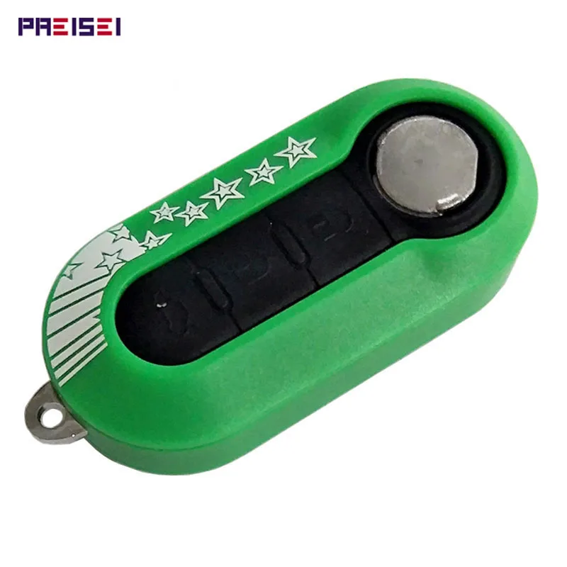 

PREISEI Green Car Key For Fiat 500 Flip Remote Key Covers Fob Replacements