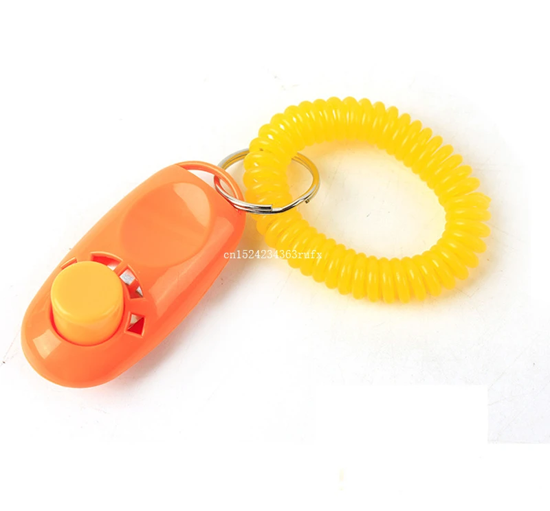 

100pcs Dog Button Clicker Pet Dog Trainer Portable Sound Trainer Pet Training Tool Wrist Band Accessory Click Training Trainer