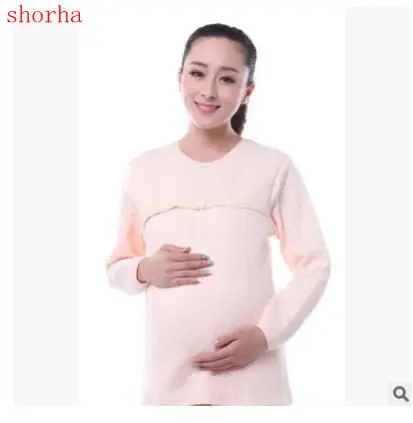 New Green Home Pregnancy Clothes Sets Pajamas for Pregnant Women Cotton Soft Breastfeeding Pajamas Nursing Clothes Suit size m-x