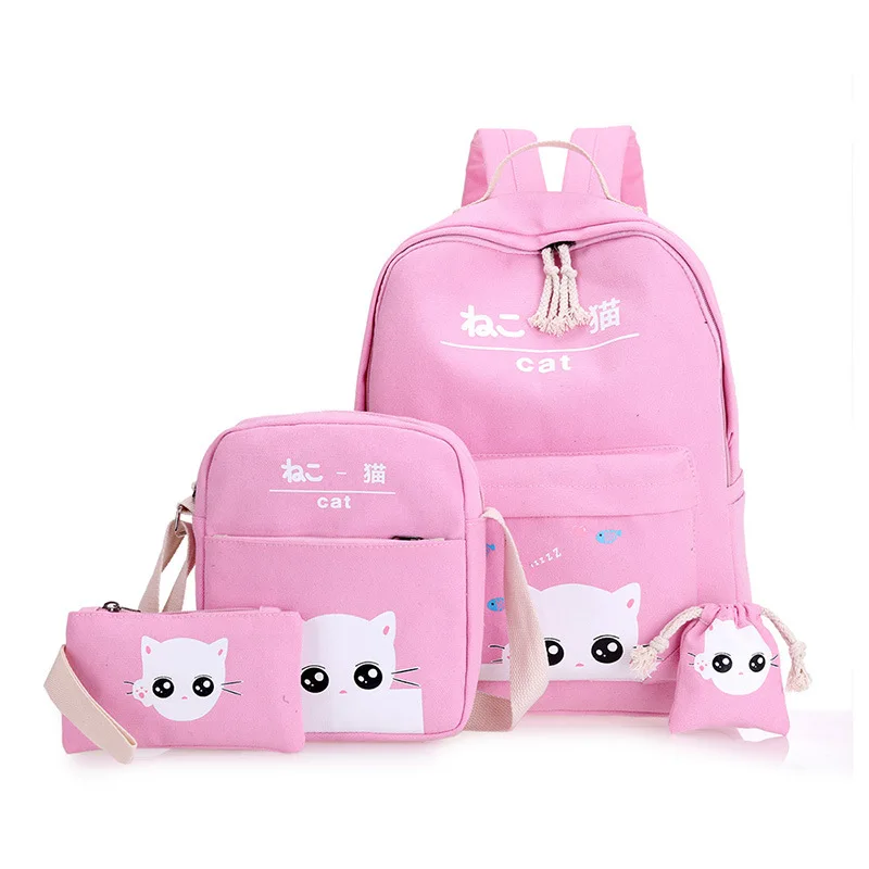 Satchel school bags 4 set /pcs School orthopedic satchel Backpacks for children School bag for girls mochilas escolares infantis