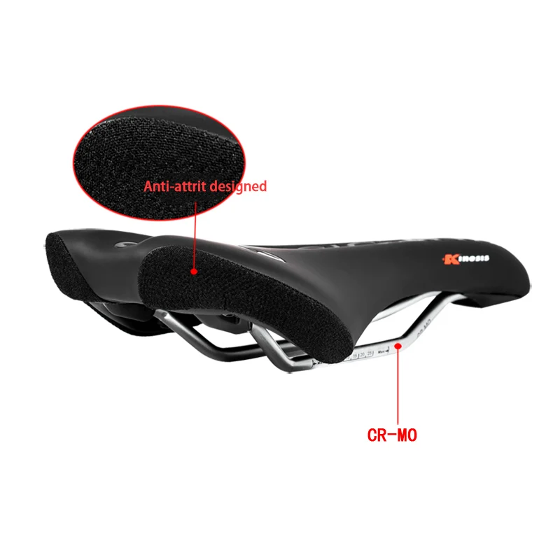 Kinesis MTB Road Bike Saddle PU Leather CR-MO Integrated Mountain Bicycle Off Road Seat Anti-shock Seat SD201