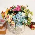 Künstliche Blumen Günstige Seidenhortensien Brautstrauß Hochzeit Heim Neujahrsdekoration Zubehör für Vasen-Pflanzen-Arrangements – Detail 20