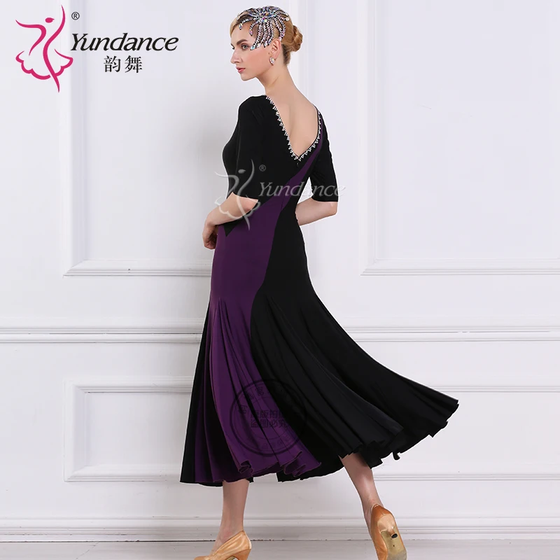 Lady Customized Ballroom Dance Dress Girls Waltz Tango Dancing Dresses Female Standard Flamenco Stage Ballroom Costumes D-0402