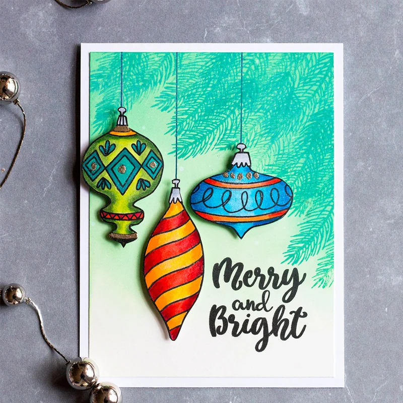 Merry and Bright Lamp Clear Stamps for DIY Scrapbooking Card Making Crafts Fun Decoration Transparent Stempels Silicone Seal