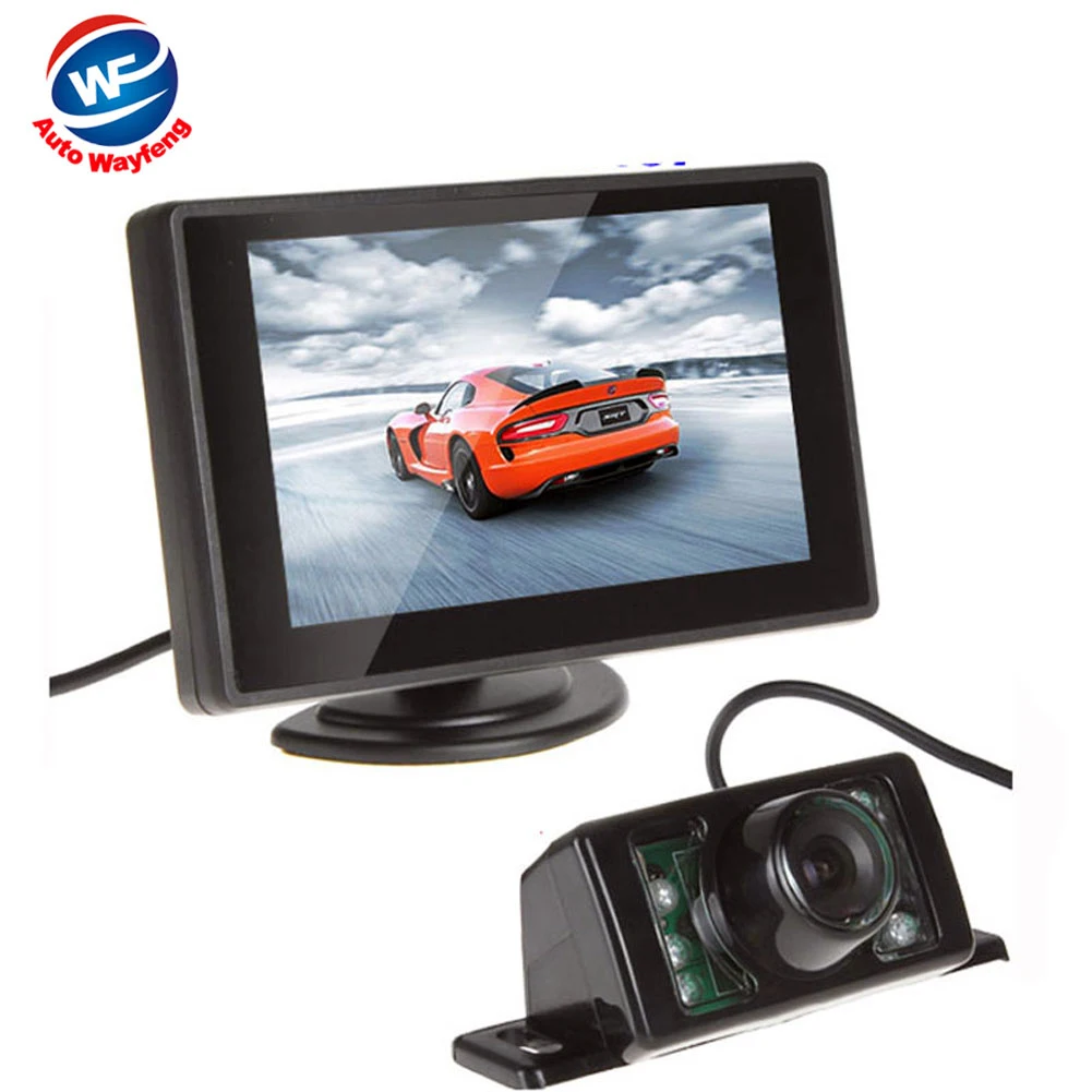 

Car Auto Parking Mirror Monitor 4.3 Car Mirror Monitor+Car Reversing Rear View backup Night 7LED Camera