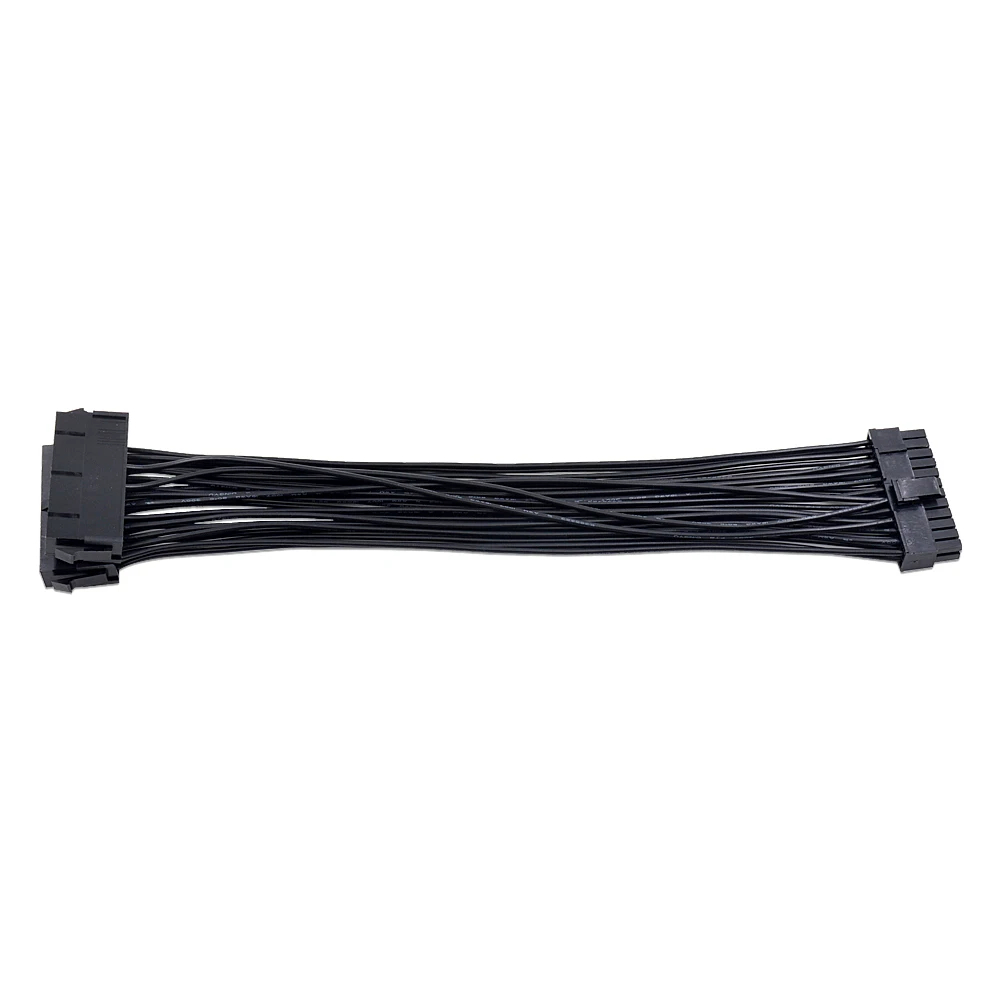 CHIPAL 30CM Three Dual PSU Cable Extension Adapter ATX 20+4 24Pin Power Supply Sync Starter Extender ADD2PSU Riser Converter