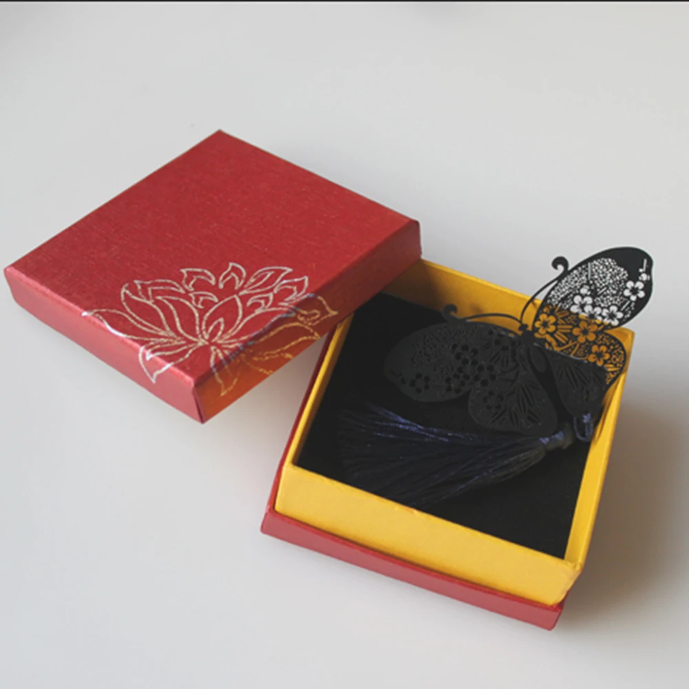 Silver Butterfly Bookmark Marker Xmas Stocking Filler Favour Gift Boxed