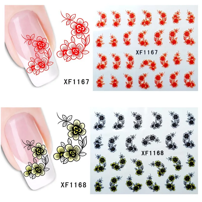 1 arkusz Nail Art Manicure paznokci naklejki wodoodporna moda projekt tymczasowe tatuaże naklejki naklejka transferu wody do paznokci porady