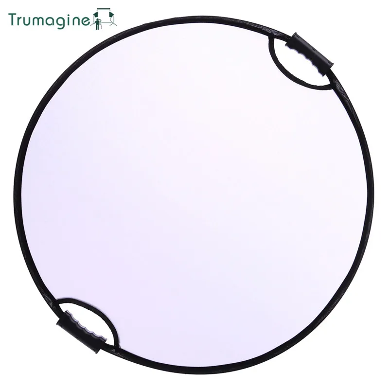 TRUMAGINE 110CM 43'' Silver Reflector Portable Collapsible Silver White Round Outdor Light Reflector For Photographic Studio