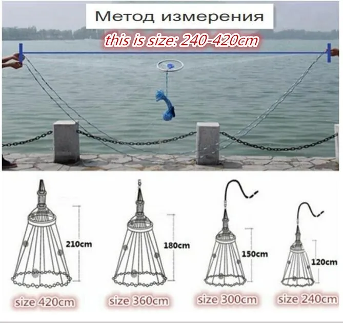 Finefish Monofilament Line With Ring Fishing Net Easy Throw USA Cast Nets Iron Sinker Hand Network Small Mesh Fly Hunting Nets