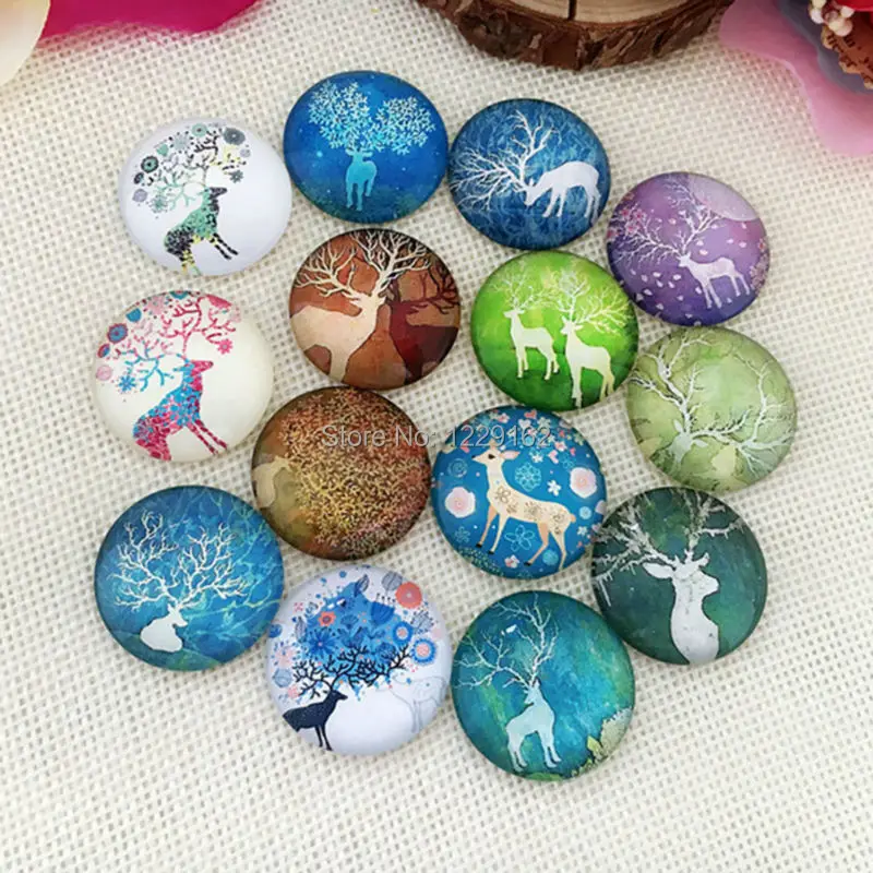 Free shipping (14pcs/lot)Various Deer Crystal Glass fridge magnet Cartoon animal message sticker Kitchen home Decoration