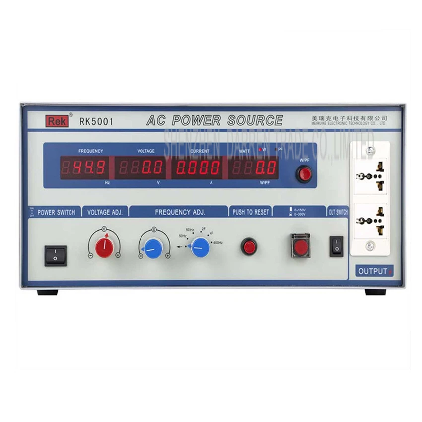 RK5001 AC Power Supply Variable Frequency AC Power Source 1KVA 220V 1KW, Low=0-150VAC High=0-300VAC