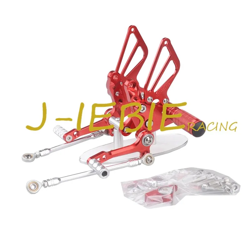 

CNC Racing Rearset Adjustable Rear Sets Foot pegs Fit For Ducati 848 1098 1198 R/S R S RED