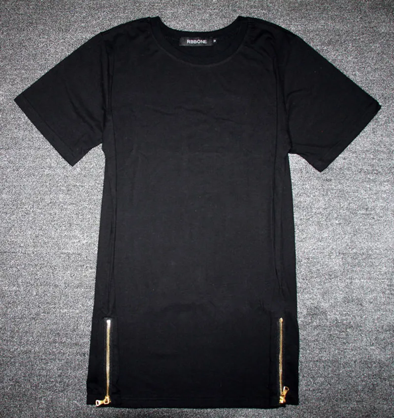 2024 MRMT Brand New Clothing Mens Long T Shirt Hip Hop Extra Longline T-Shirt For Male Tshirt Zipper Man Leisure T Shirts