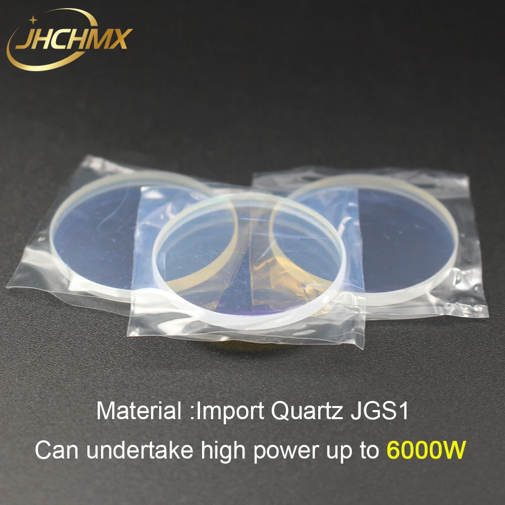 JHCHMX – machine de découpe Laser en Fiber de Quartz, verre de protection/fenêtres/lentilles 34x3mm pour IPG/SPI
