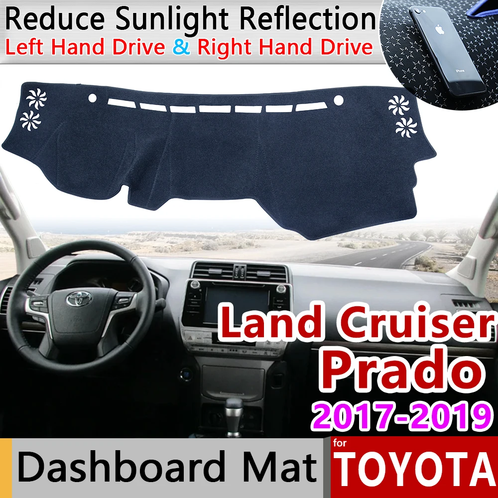 for Toyota Land Cruiser Prado 150 Series 2017 2018 2019 Facelift LC150 J150 Anti-Slip Mat Dashboard Sunshade Dashmat Accessories