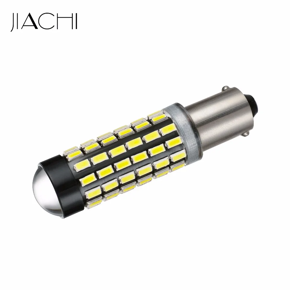 JIACHI 10PCS Automobile BA9S Led Bulbs T4W Car Accessories 3014 78SMD With Len Non-Polarity Auto Interior Light Dome Lamp 12-24V