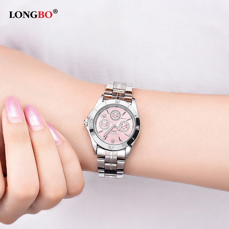 2018 New LONGBO Fashion Brand Women Watches Decorative Dial Casual Stainless Steel Band Women Quartz Watches Leisure Lady Watch