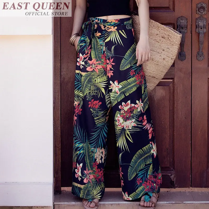 Boho hippie chic beach bohemian Palazzo culotttes femme wide leg pants women female ladies pants trousers  DD769 a