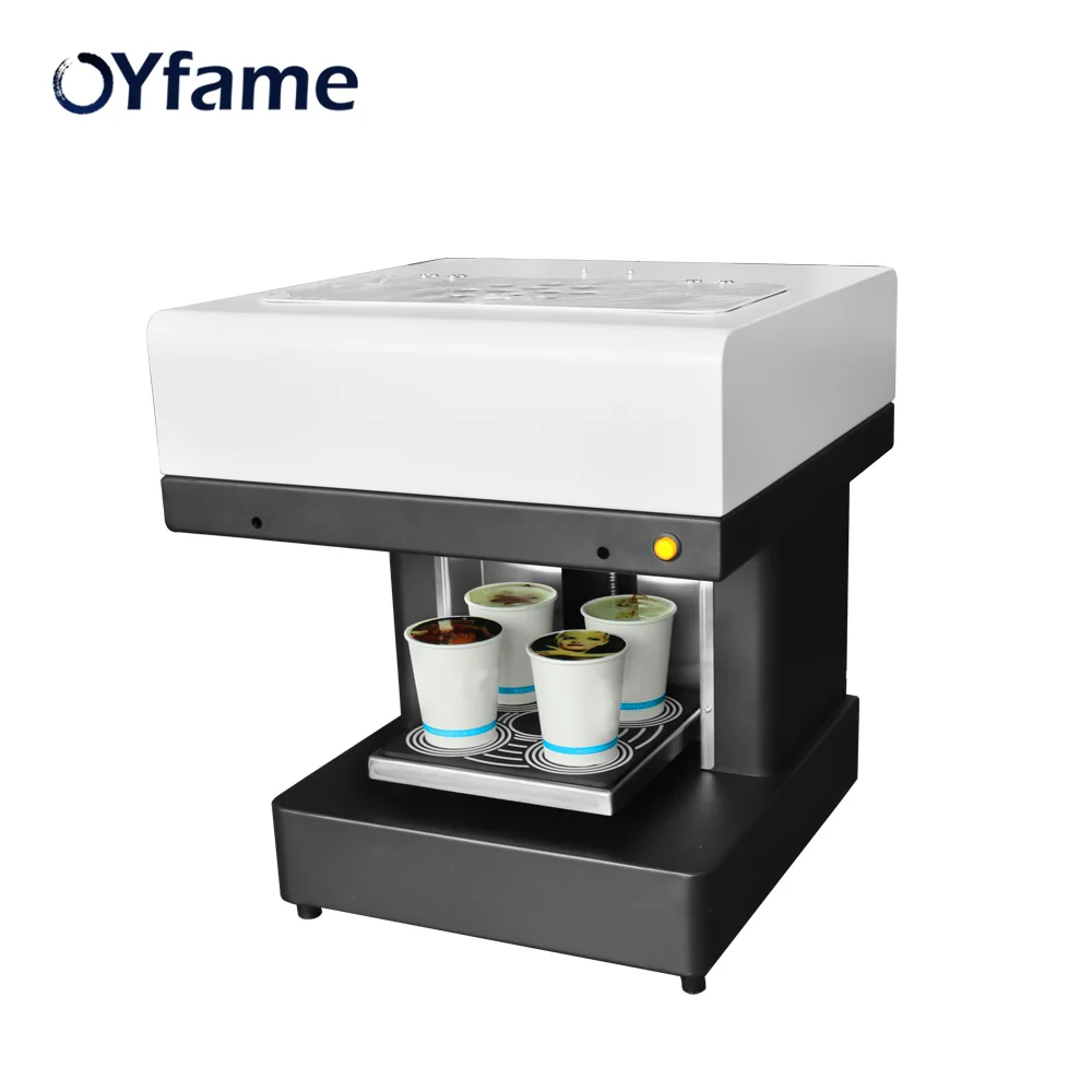 OYfame Coffee Printer Automatic 4 cup Art Coffee Printer Latte Printing Machine For Cake Chocolate Dessert Biscuits Milk Tea