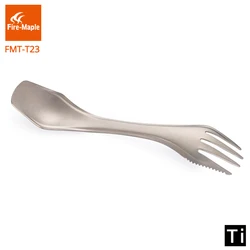 Fire Maple Three In One Titanium Outdoor Lightweight Portable Climbing Camping Trip Travel Fork Cutlery Spork FMT-T23