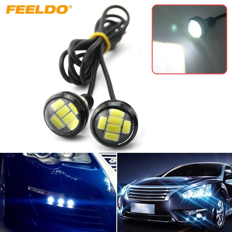 

FEELDO 10 шт. белый 4 Вт 23-мм объектив ультра-тонкий 5630 6 SMD 6 светодиодный орлиный глаз фонарь заднего хода задний фонарь DRL свет # FD1424