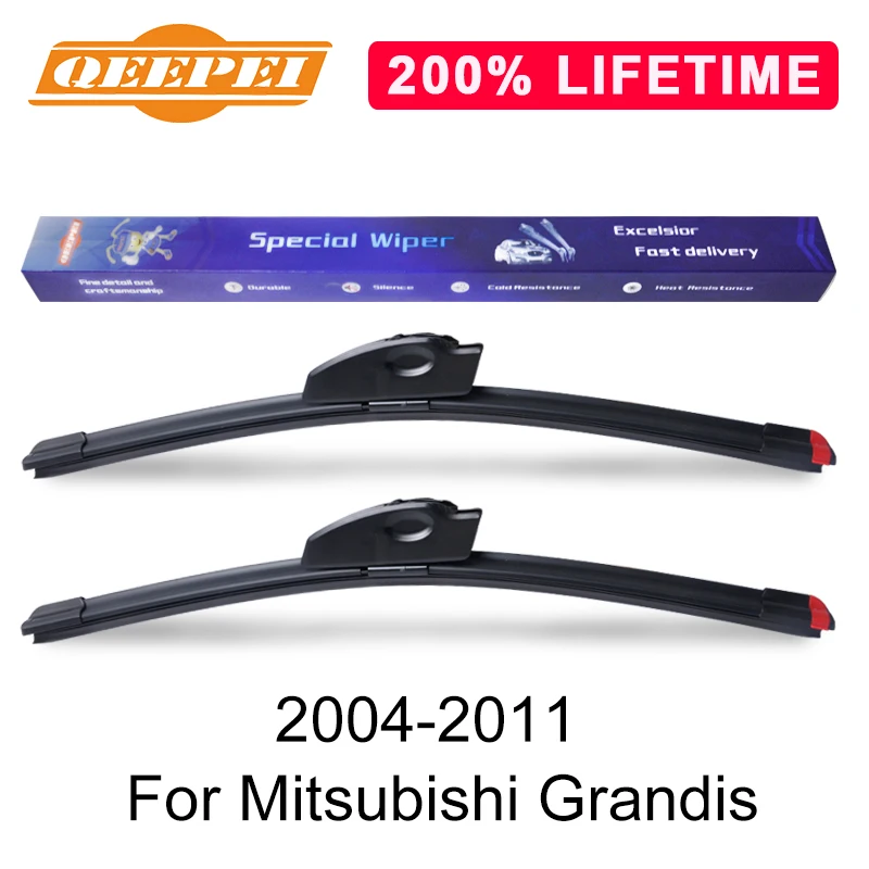 

QEEPEI Replace Wiper Blade For Mitsubishi Grandis 2004-2011 Silicone Rubber Windshield Windscreen Wiper Auto Car Accessories