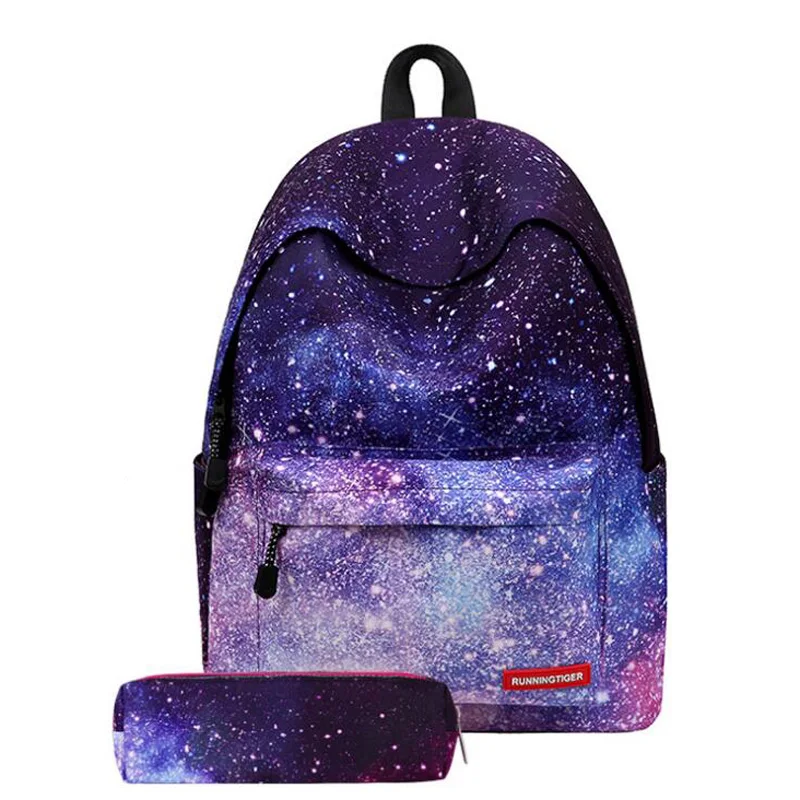 

Women Backpack Universe Space Backpack With Pencil Case Sets School Bags For Teenage Girls Boys Galaxy Backpack Mochila Escolar