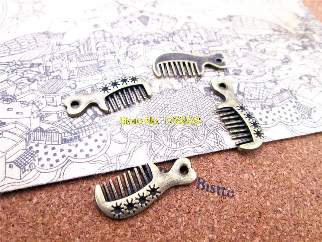 

20pcs--32*29mm Antique bronze cute mini comb Charms DIY Charms Pendants