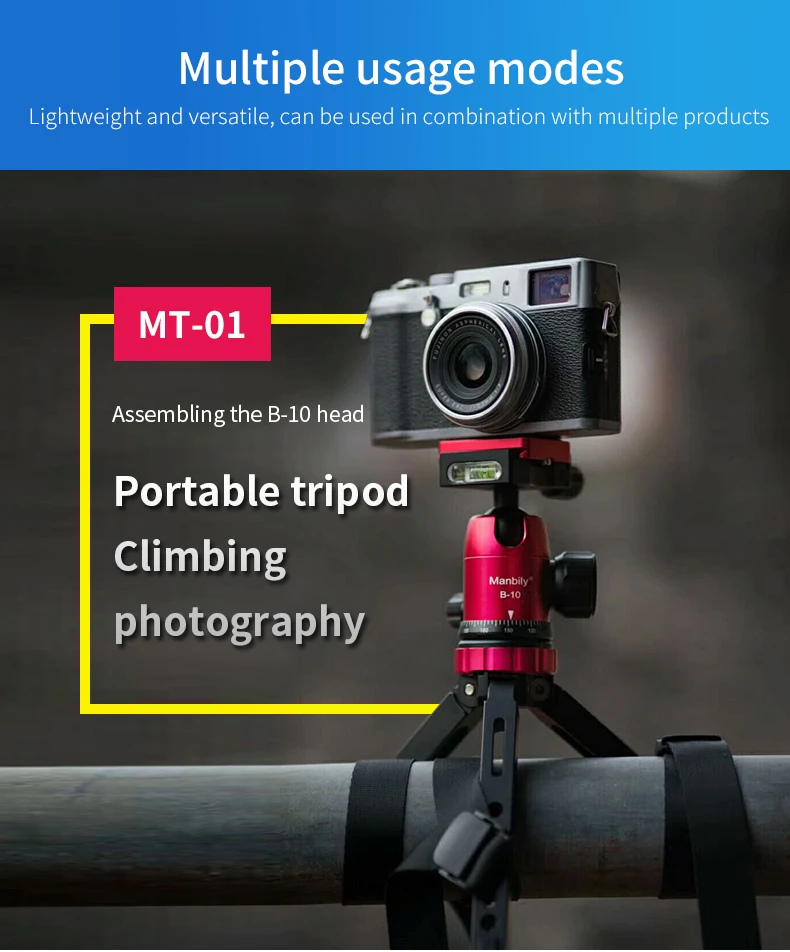 Kolivar MT-01 aluminium blat elastyczny statyw rozszerzenia Mini lekki statyw z głowicą Ball uchwyt na telefon do aparatu Iphone