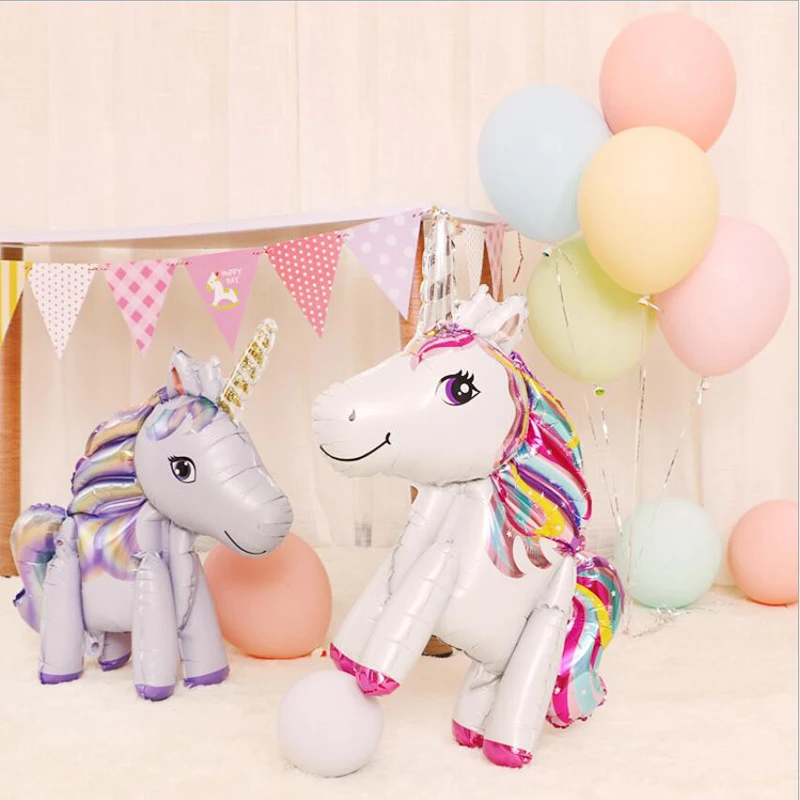 Aluminum foil unicorn balloon birthday party children birthday balloon party decoration baby full moon commemoration baloon