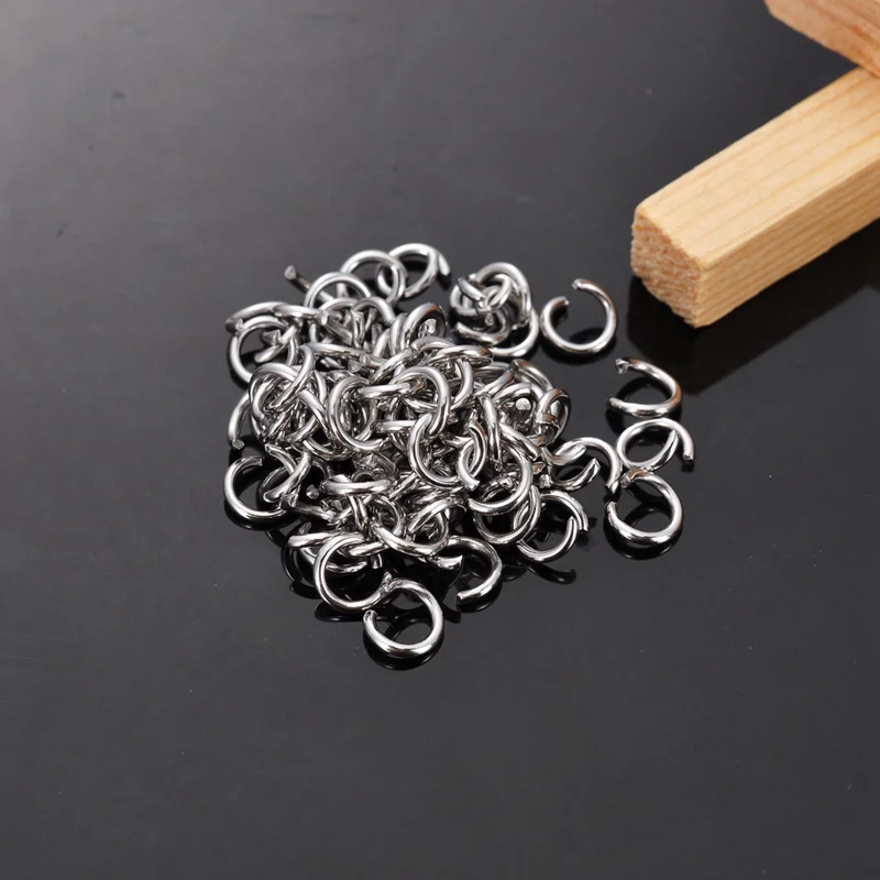 Doreen Box Lovely Silver Color Stainless Steel Open Jump Rings 6mm(1/4"), Cadmium Free,sold per lot of 500 (B17923)