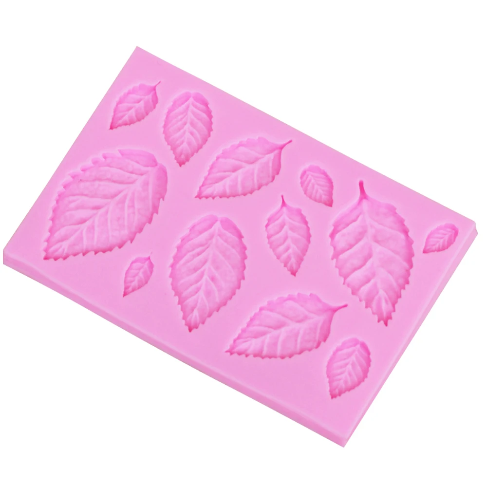 M961 Rose Leaves &Maple Silicone Mold Epoxy UV Resin Candy Polymer Clay Fondant Mold Cake Decorationg Tool Flower GumPaste Mould