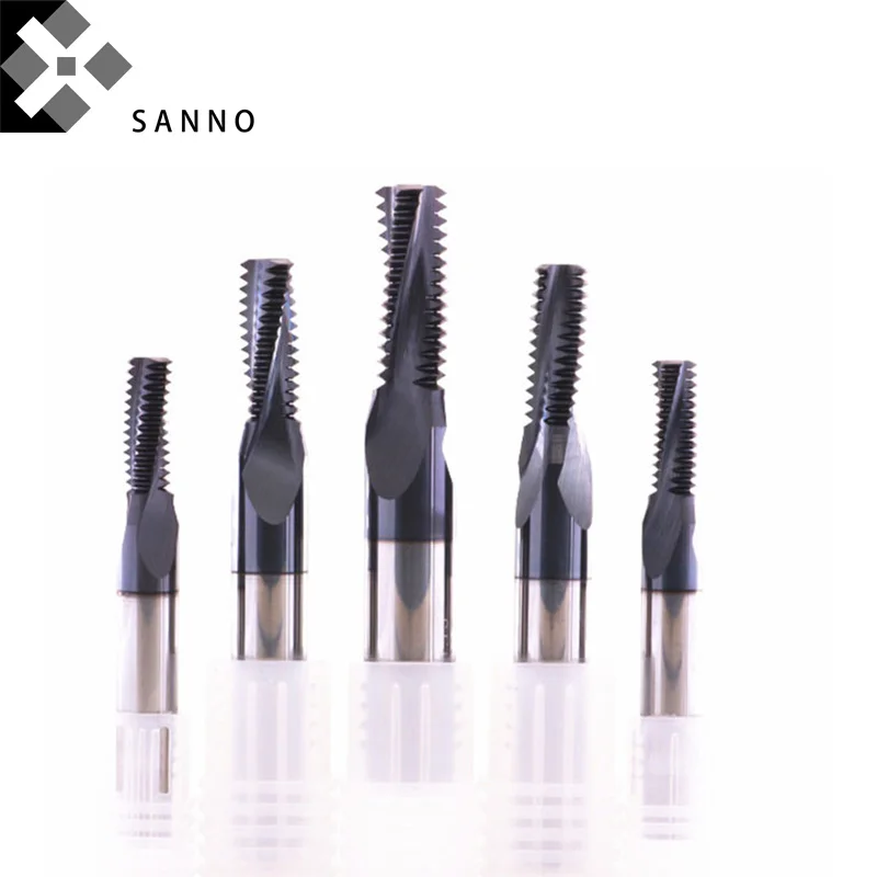 

Tungsten steel full tooth thread end mills 3 flutes CNC external internal threading milling cutter for metal processing