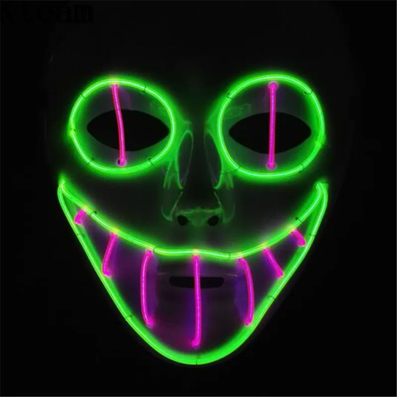 Hot Glowing Hip Hop Dance Mask Full Face Party Mask Bboy Hip-Hop JabbaWockeeZ Dance Mask Dancing props Adults&Kids Led mask Toys