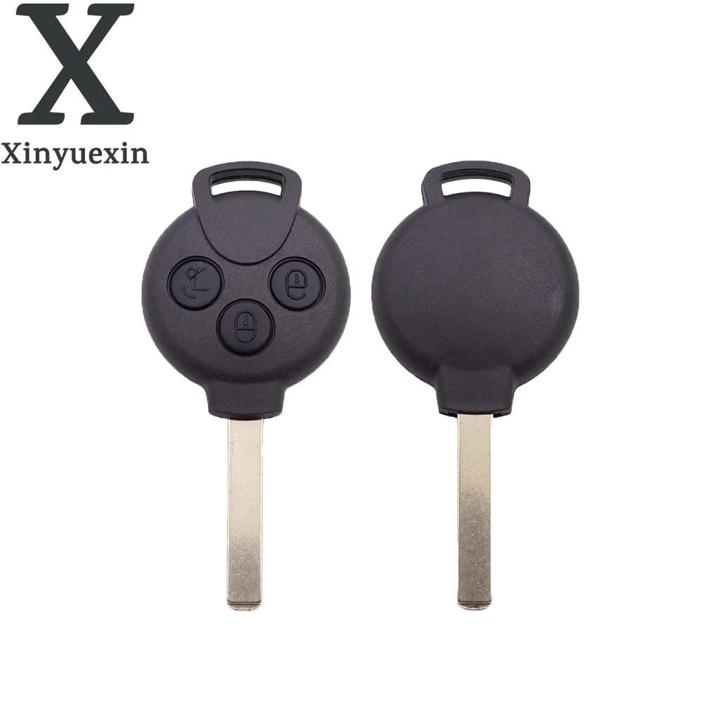 

Xinyuexin Replacement 3 Button Remote Car Key Cover Fit for Mercedes Benz SMART Fortwo Uncut Blank Blade Keyless Entry