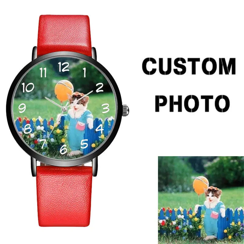 BSL1011 Build Your Own Pictures Ladies Quartz Watch Custom Logo Photo Women Wrist Watch Cute Cartoon Animal Girls Watch