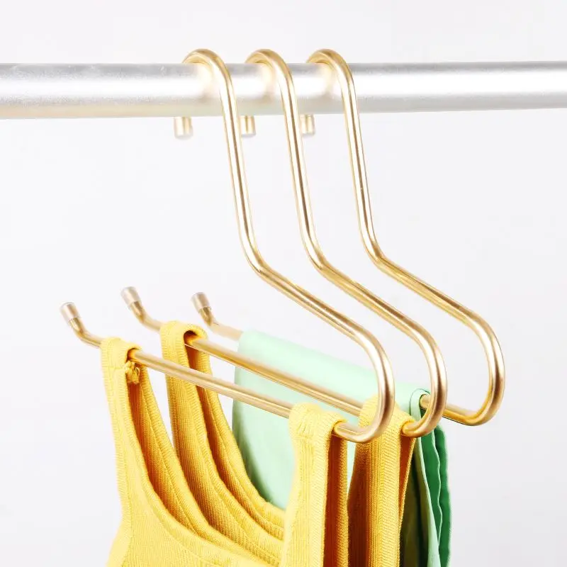 5 pcs/lot Aluminum Metal Pants Hangers Stainless Steel Clothes Hanger Heavy Duty Rack for Trousers Towels Toys Shirts Bra